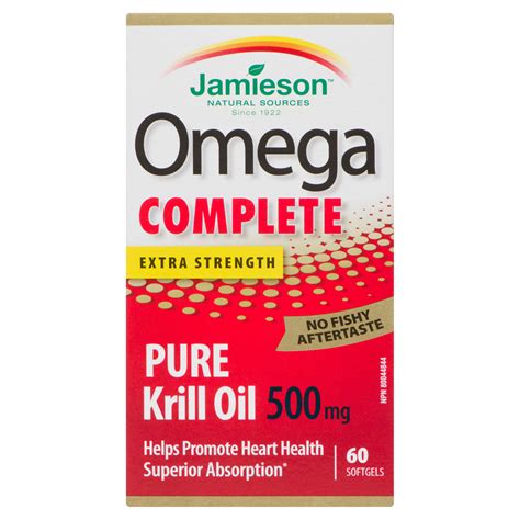 Jamieson Omega Complete Pure Krill Oil 500 mg .